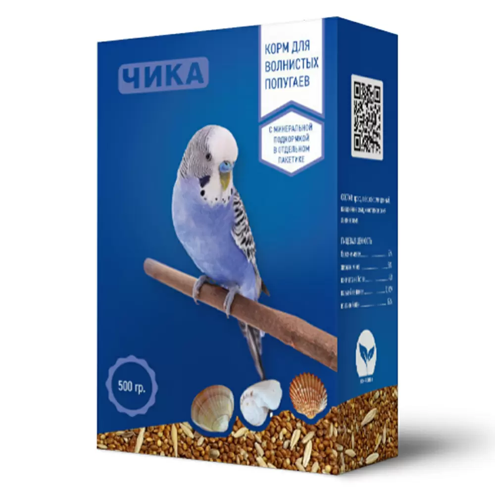 Корм для волнистых попугаев с минеральной подкормкой