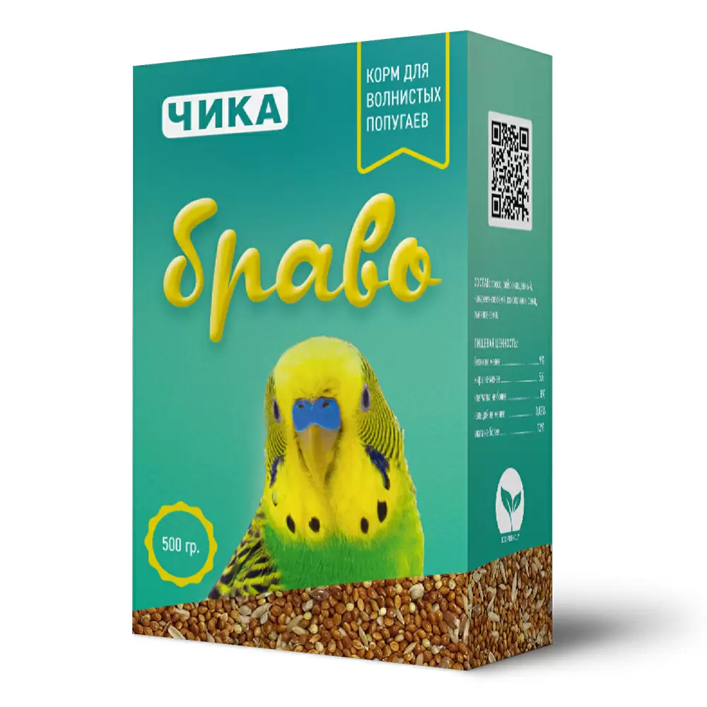 Зерносмесь для волнистых попугаев «БРАВО»